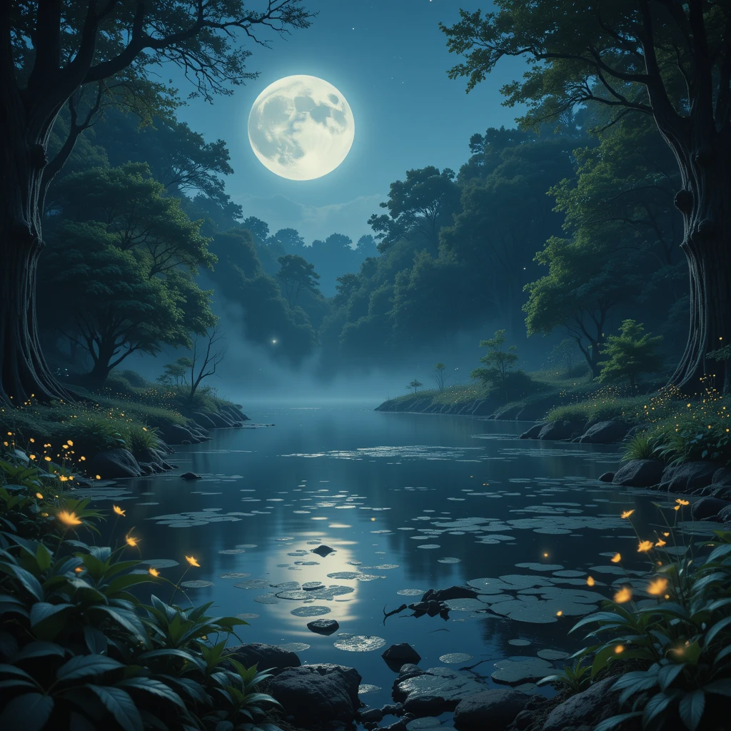 Moonlit Pond